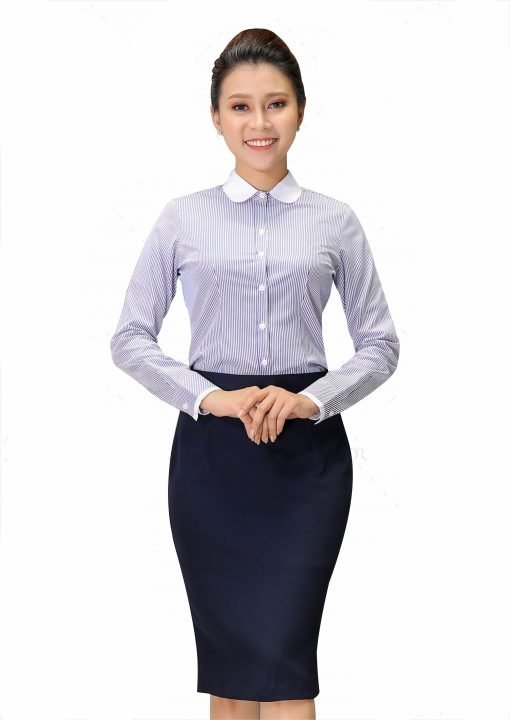 Mẫu đồng phục sơ mi nữ phong cách Hàn Quốc - 09